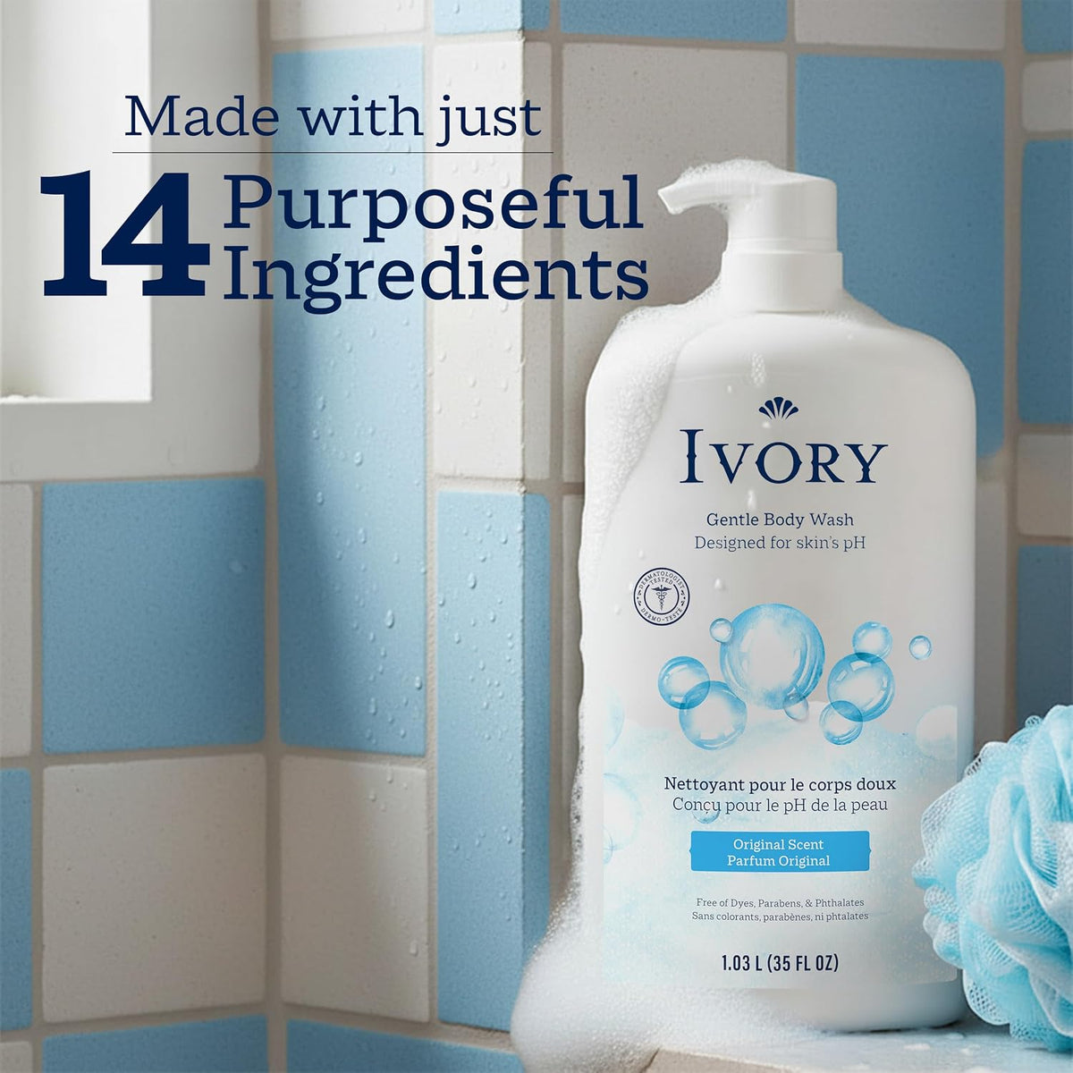 Ivory Body Wash Designed for the Whole Family, Original Scent, 35 fl oz