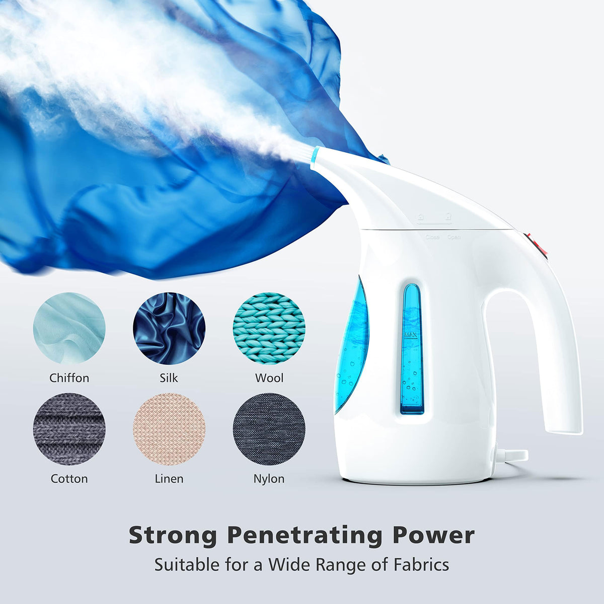 HiLIFE Steamer for Clothes, Portable Handheld Clothing Steamer, 240ml Big Capacity, 700W, Strong Power, Fabric Quick Wrinkle Remover with Brush for Home, Office(ONLY 120V)(Ink Black)