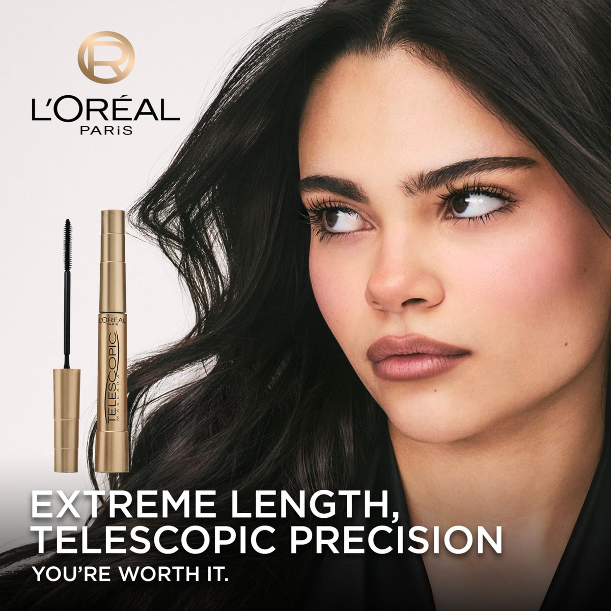 L’Oreal Paris Original Telescopic Mascara, Washable, Carbon Black