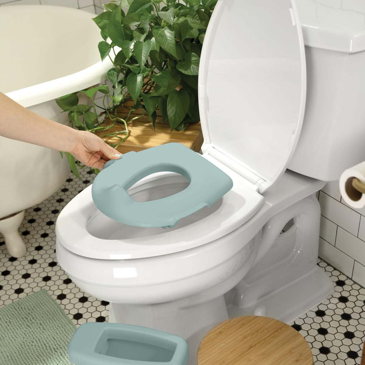 Ingenuity My Size Potty Training Toilet Kit with Sylvi Potty Training Book, Makes Learning