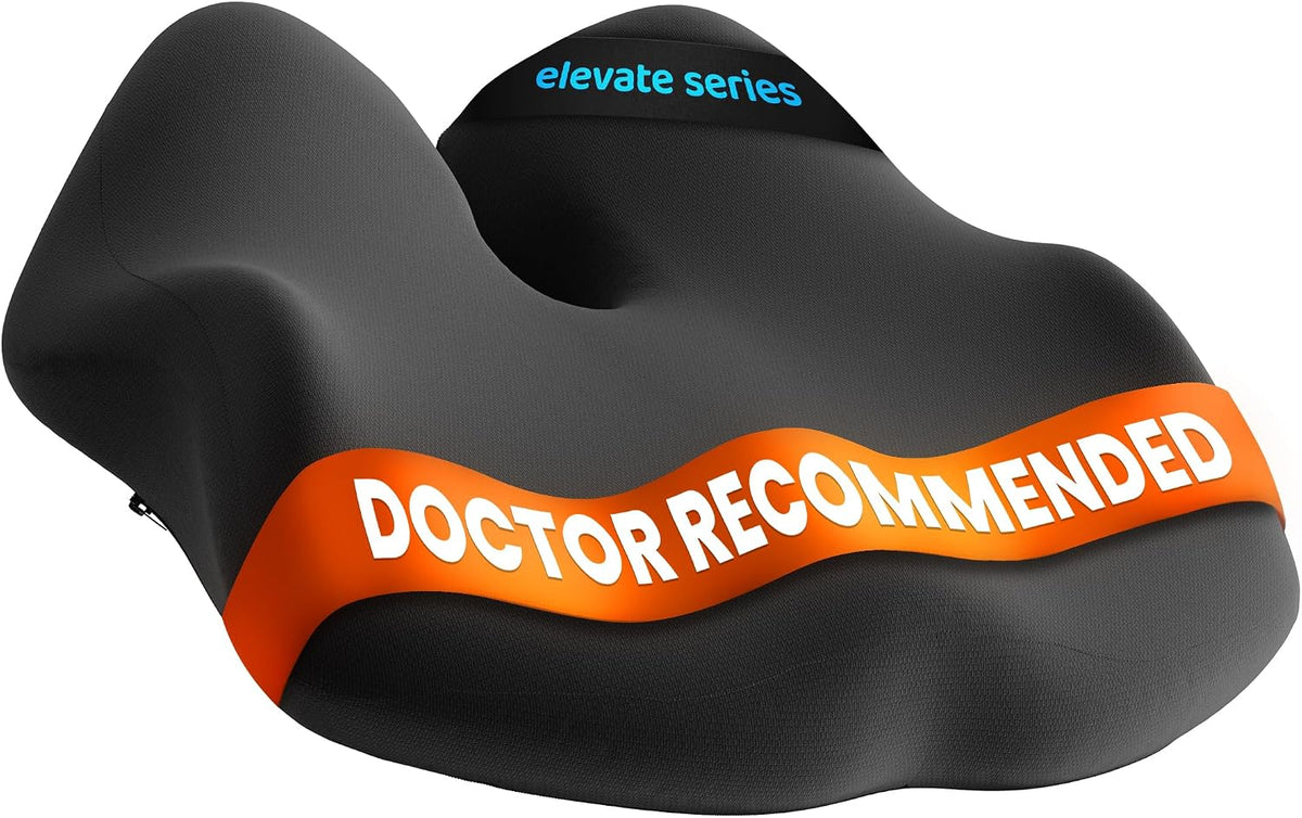 Everlasting Comfort Doctor Recommended Memory Foam Seat Cushion for Office Chairs & Car - Ergonomic Office Desk Accessories - Cushions for Tailbone Pain Relief, Sciatica (Charcoal Black, X-Large) Father Jim Norris notebooks