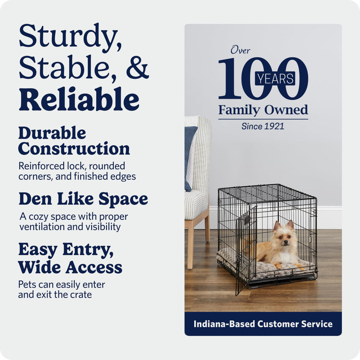 Midwest 36-Inch Single Door iCrate, for Medium-Large Breeds, 41-70 lbs