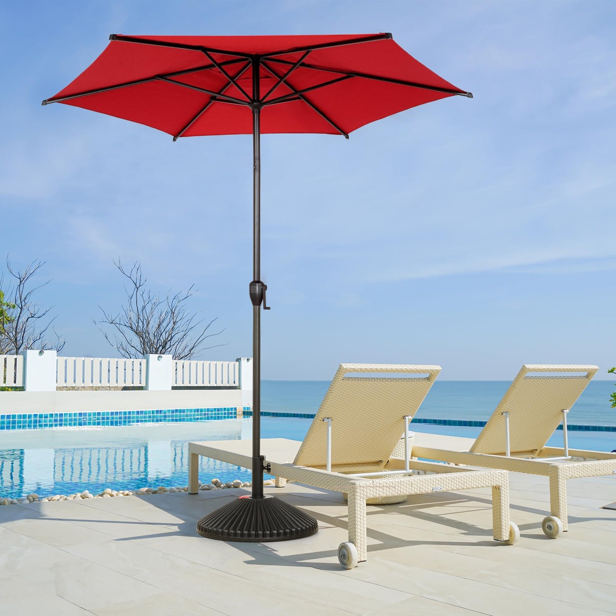 Abba Patio 7.5FT Lyon Outdoor Patio Umbrella Outdoor Table Umbrella with Push Button Tilt and Crank Market Umbrella 6 Sturdy Ribs UV Protection Waterproof for Garden Deck Backyard Pool Grey Father Jim Norris notebooks