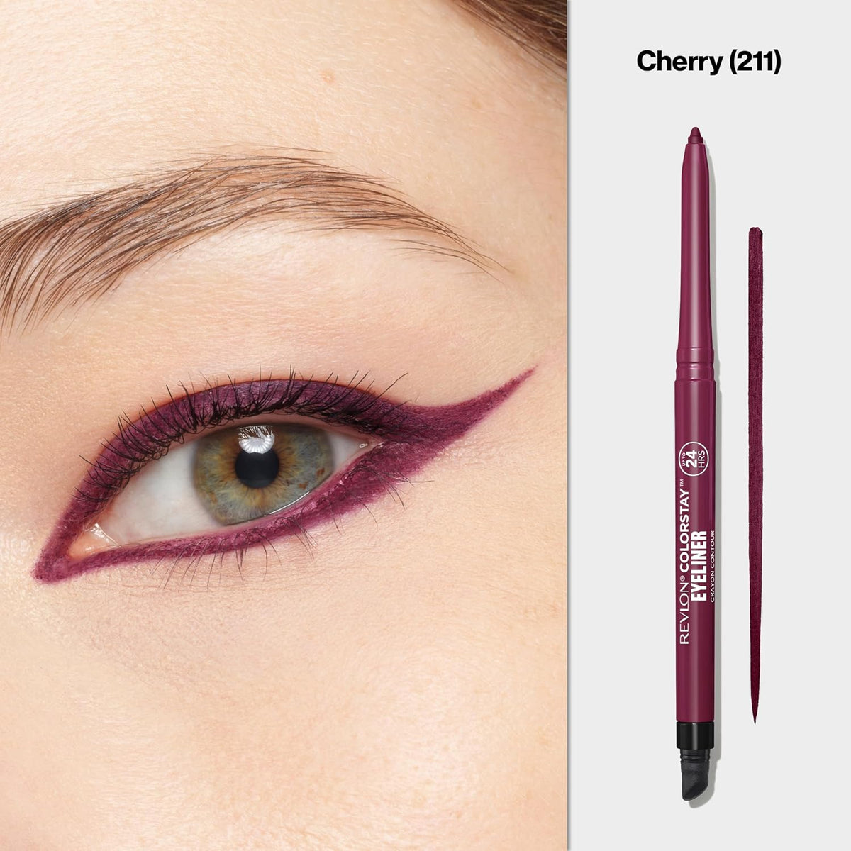 REVLON ColorStay Pencil Waterproof Eyeliner, 204 Charcoal, 0.01 oz
