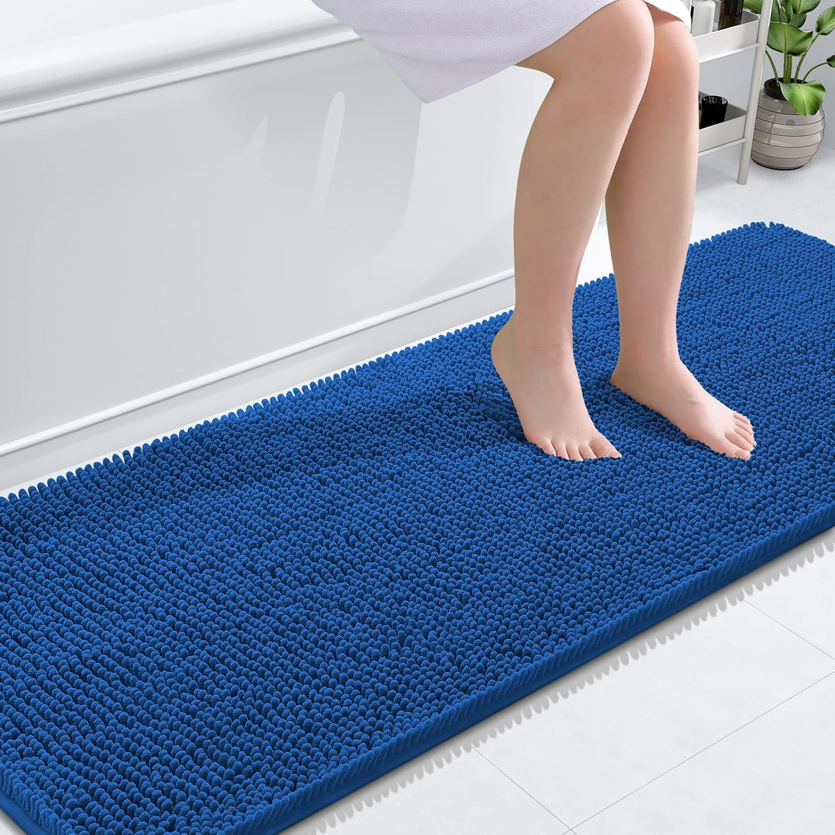OLANLY Toilet Rugs U-Shaped 20x20,, Soft Absorbent Chenille Contour Rugs