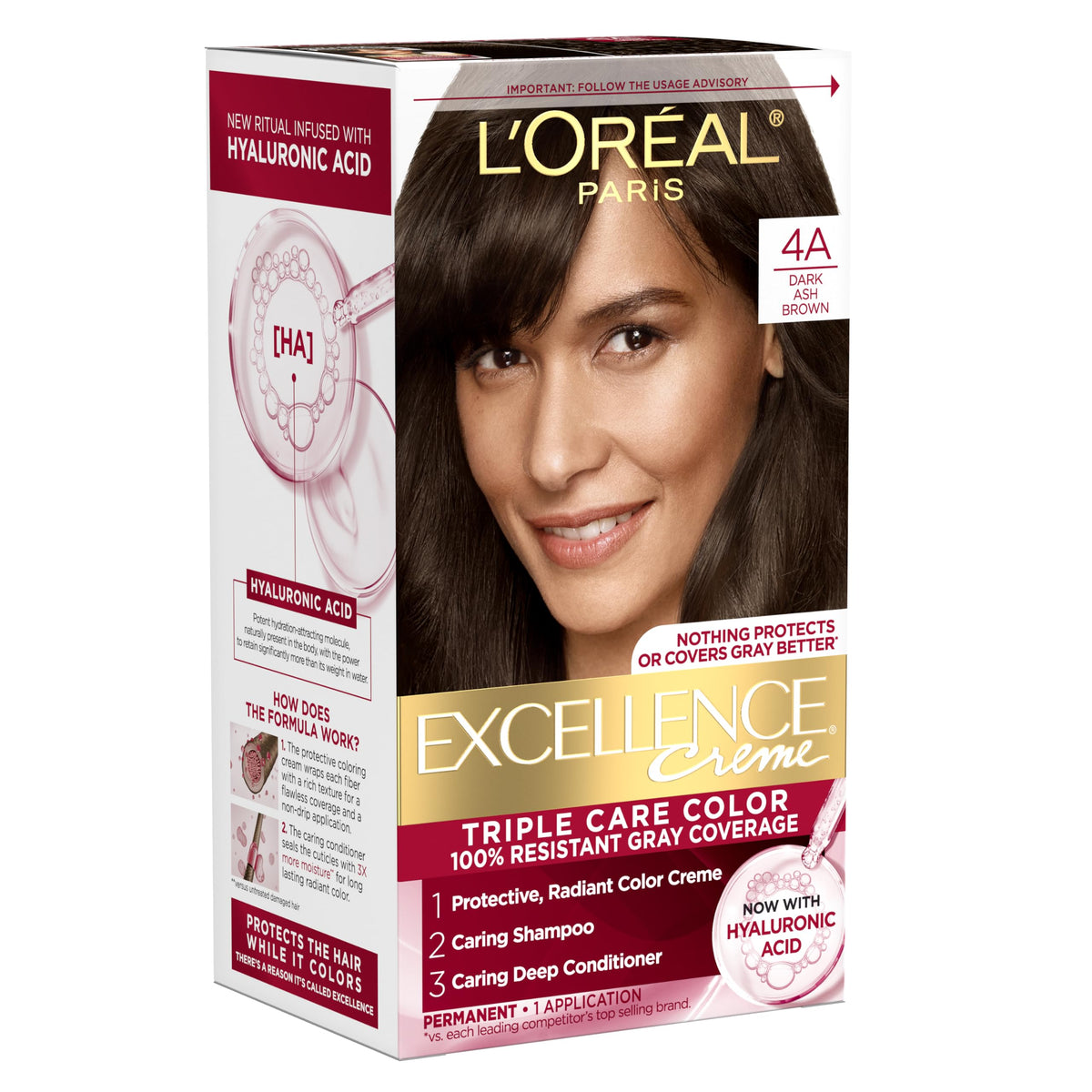 L'Oreal Paris Excellence Crème Hair Color, 4AR Dark Chocolate Brown Father Jim Norris notebooks