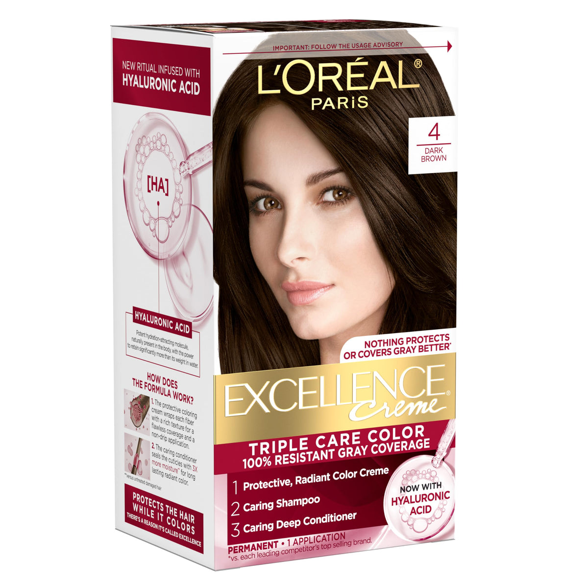 L'Oreal Paris Excellence Crème Hair Color, 4AR Dark Chocolate Brown Father Jim Norris notebooks