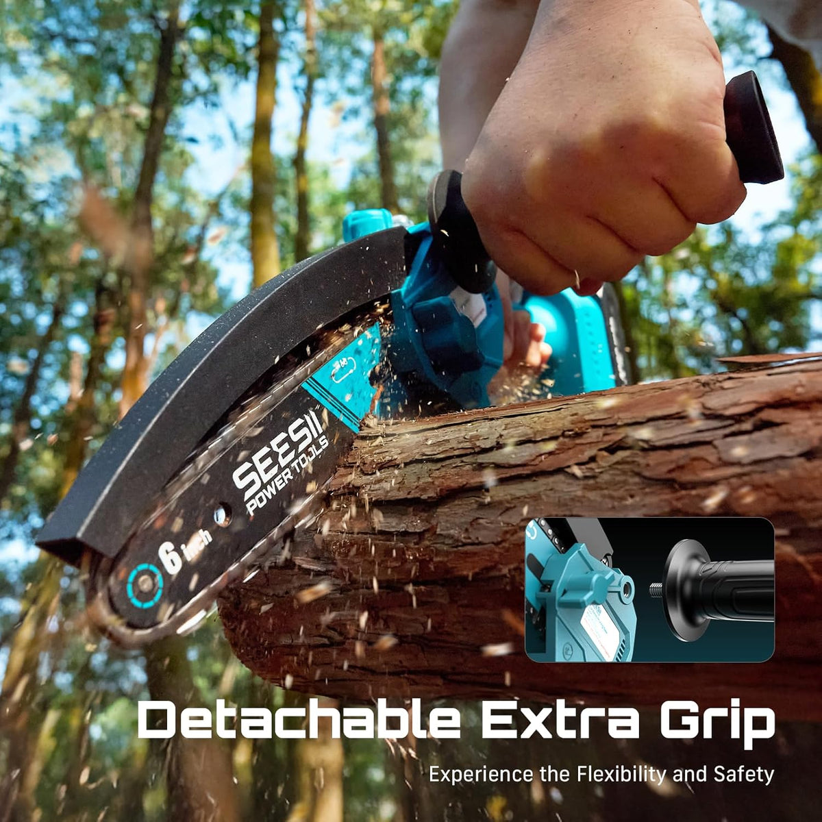 SEESII Flagship 8-Inch Cordless Mini Chainsaw, Upgraded Brushless Motor Father Jim Norris notebooks