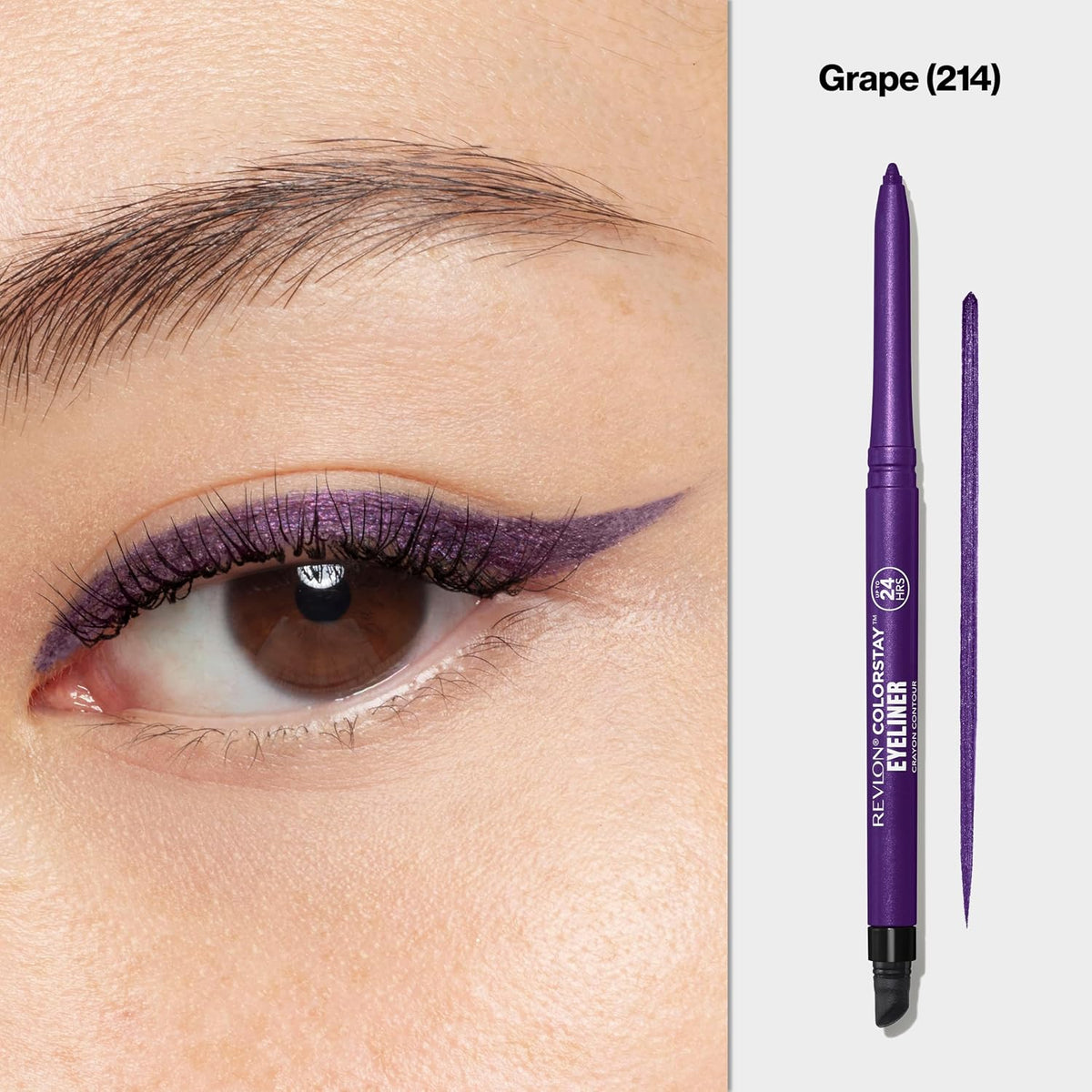 REVLON ColorStay Pencil Waterproof Eyeliner, 204 Charcoal, 0.01 oz