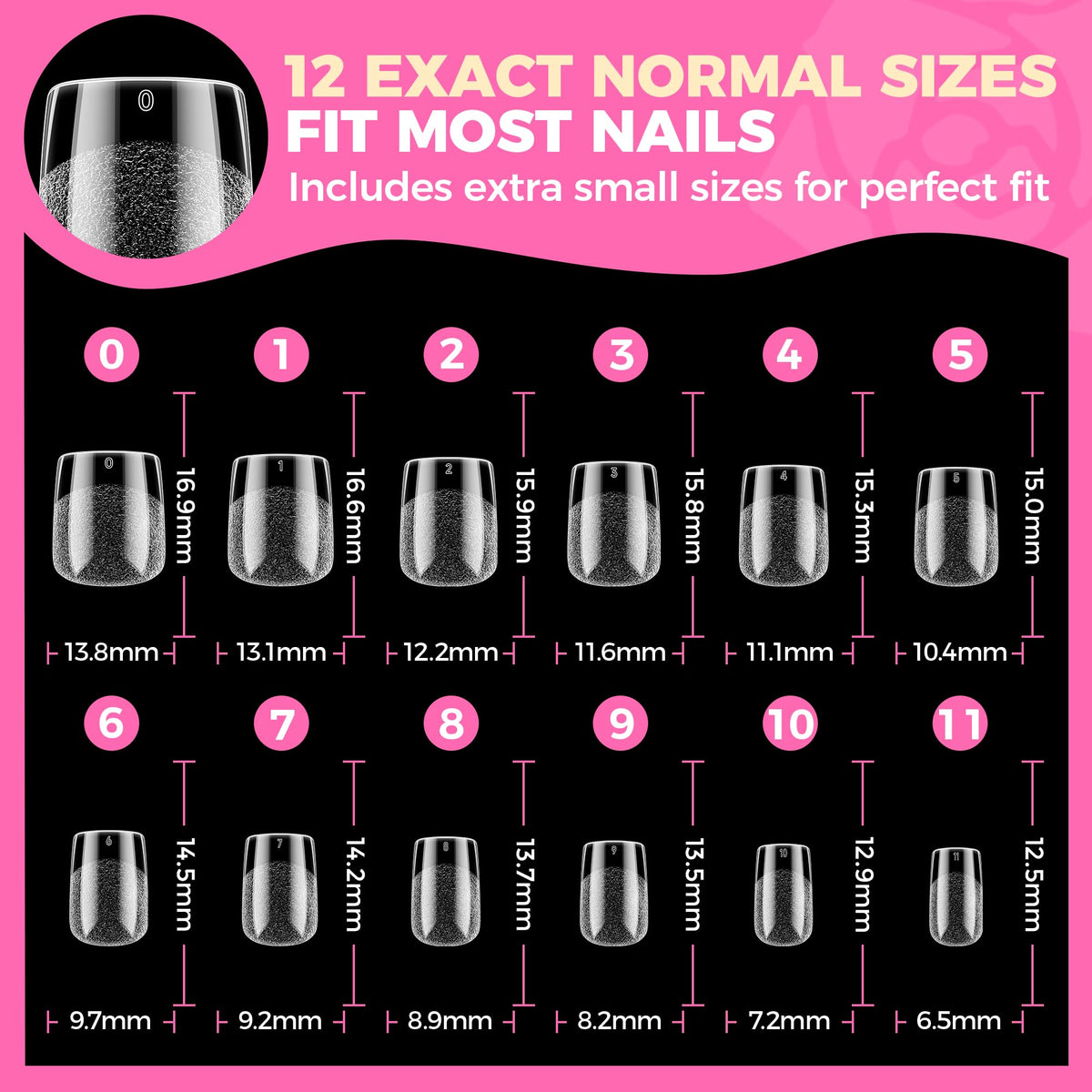 UNA GELLA Short Almond Nail Tips 504PCS Short Fake Nails Soft Press Ons