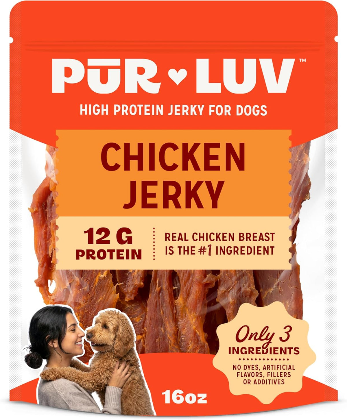 Pur Luv Dog Treats, Chicken Jerky Dog Treat with Real Chicken Breast, 16 oz Father Jim Norris notebooks