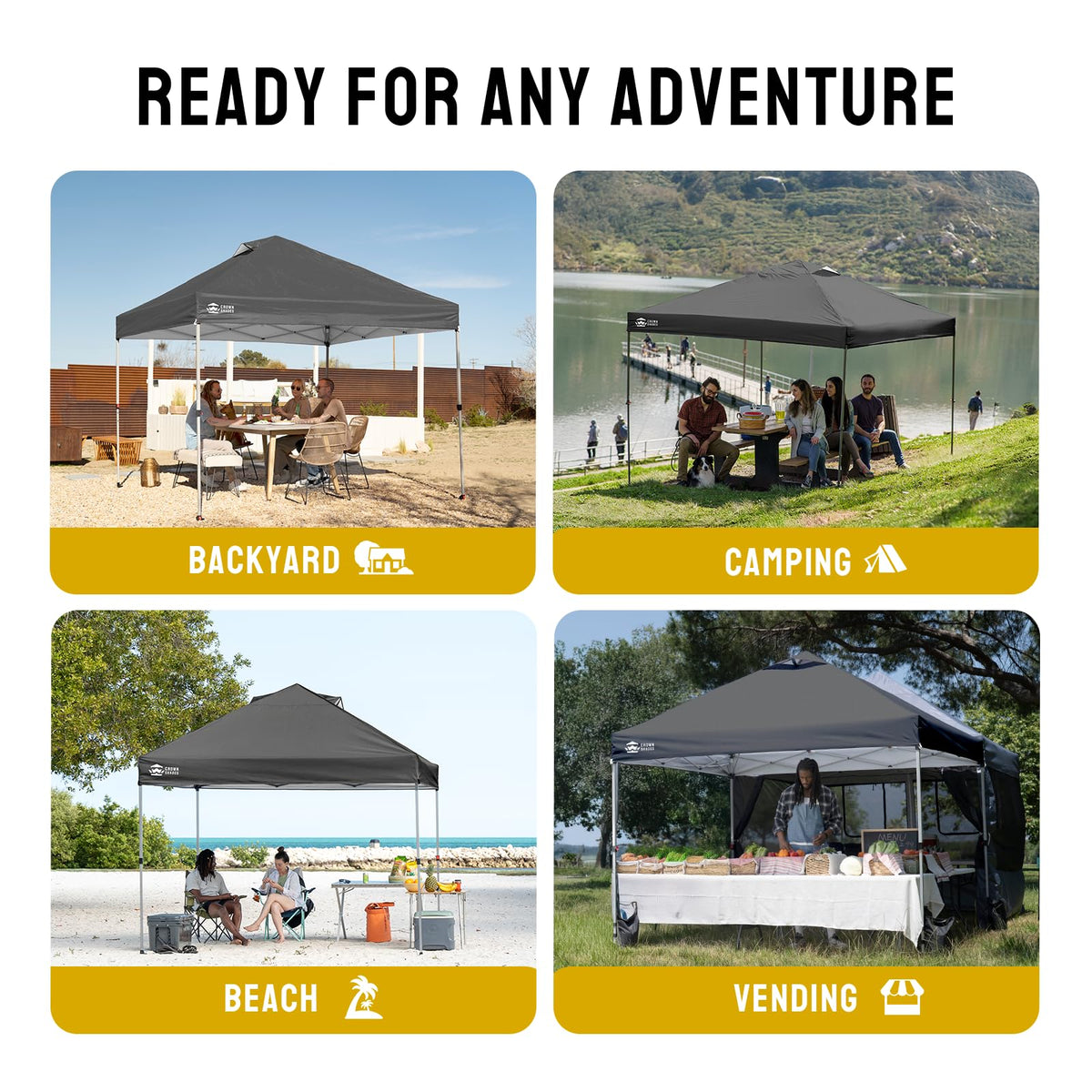 CROWN SHADES 10x10 Pop Up Canopy Tent with One Push Setup, Blue Father Jim Norris notebooks
