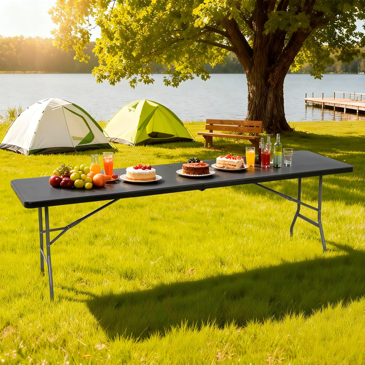 BestOffice | 6FT Folding Table | Black | Portable Plastic Table Father Jim Norris notebooks
