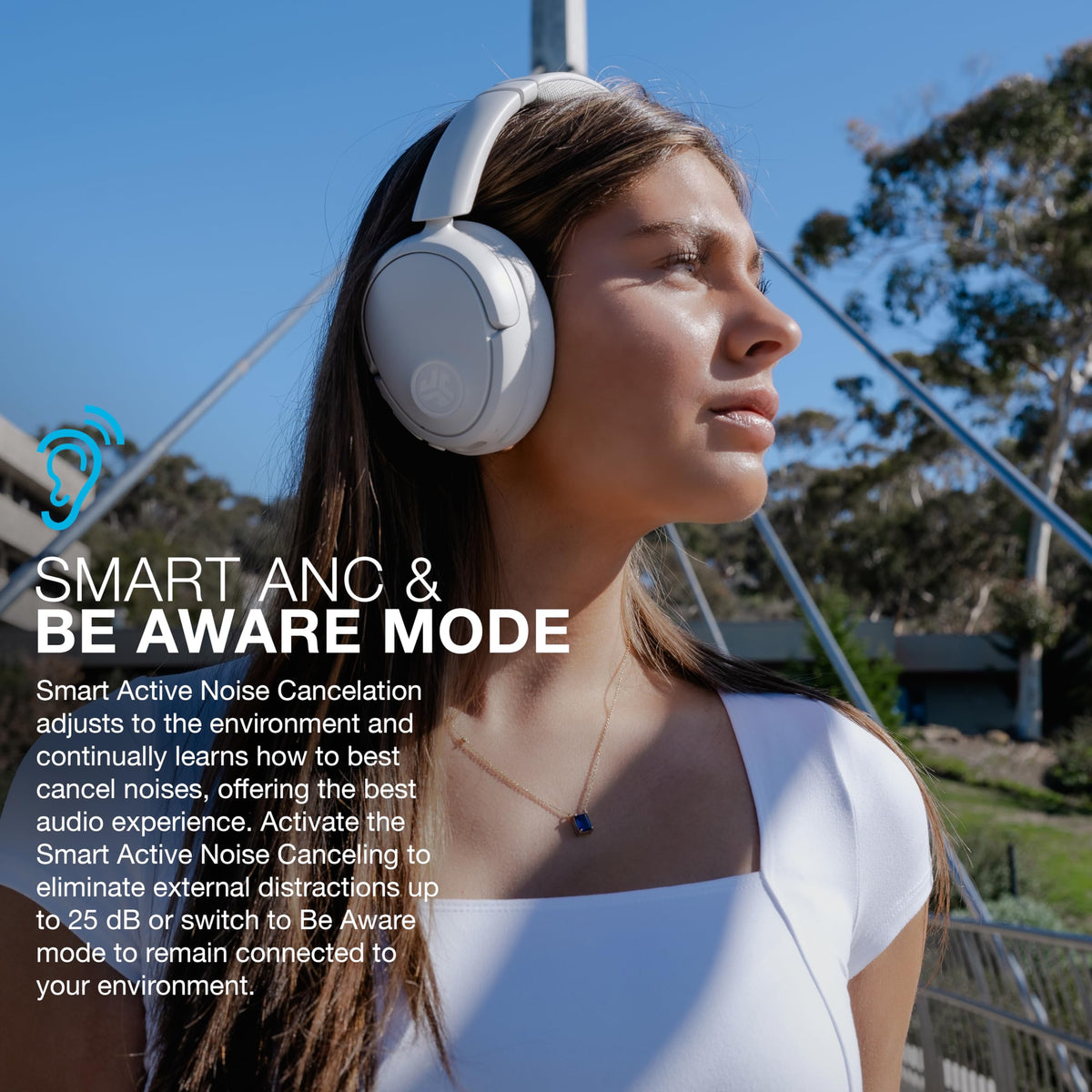 JLab JBuds Lux ANC Wireless Over-Ear Headphones, Limited Edition Navy Father Jim Norris notebooks