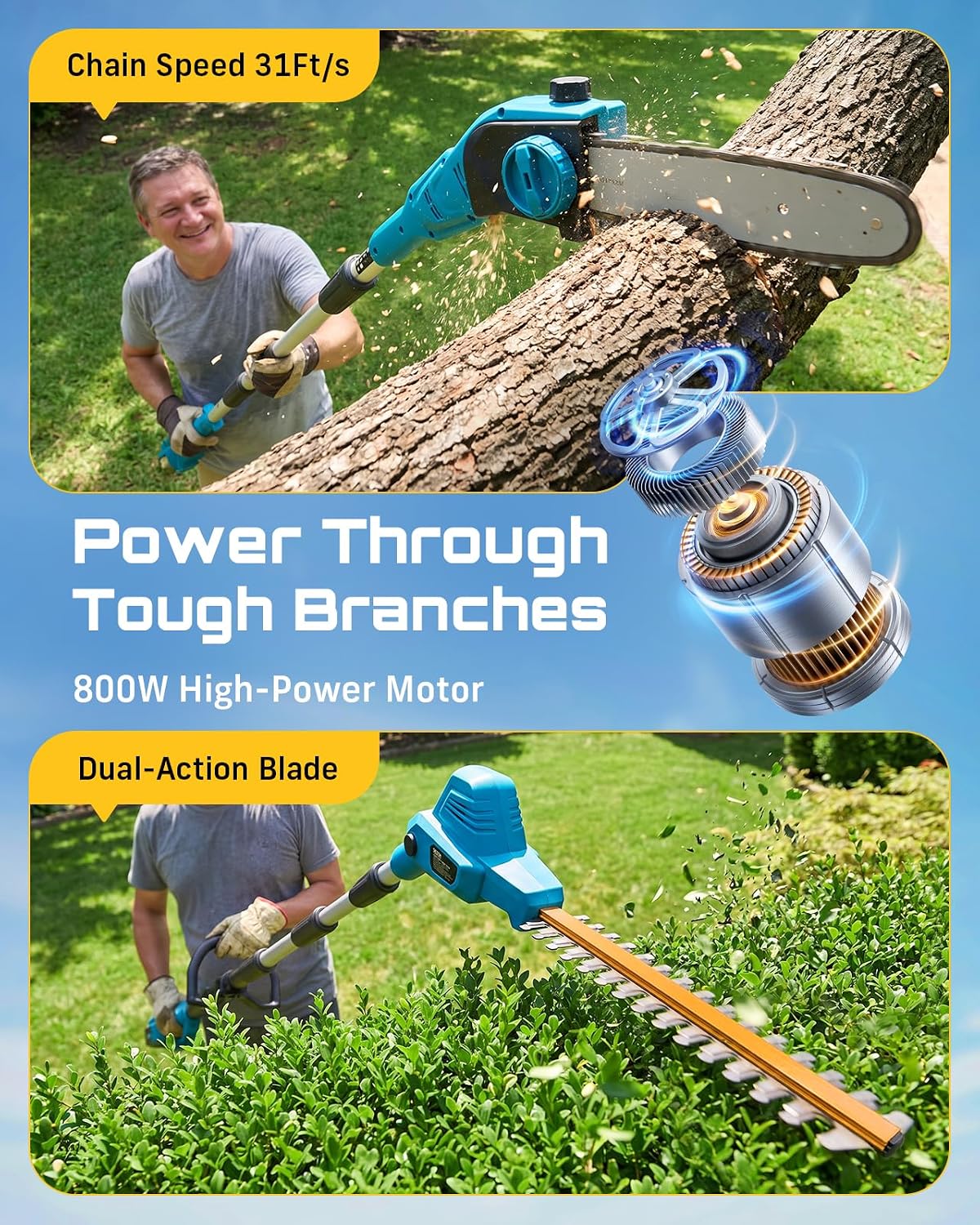 SEESII Flagship 8-Inch Cordless Mini Chainsaw, Upgraded Brushless Motor Father Jim Norris notebooks