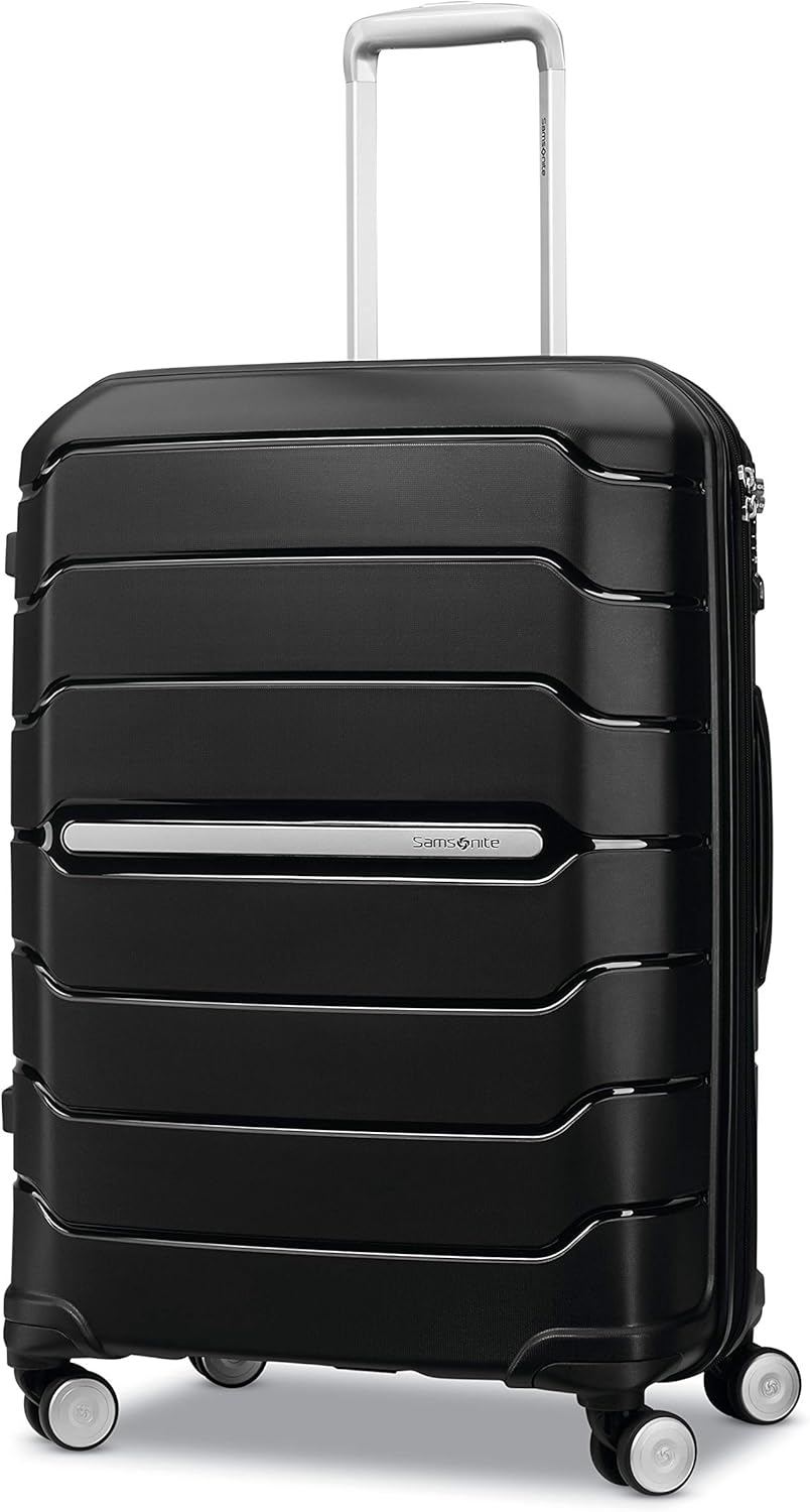 Samsonite Freeform Medium Luggage with Dual 360° Spinner Wheels - Checked Suitcase - TSA Lock, Airline-Approved - Lightweight Durable Polypropylene Expandable Hardshell - Amethyst Purple