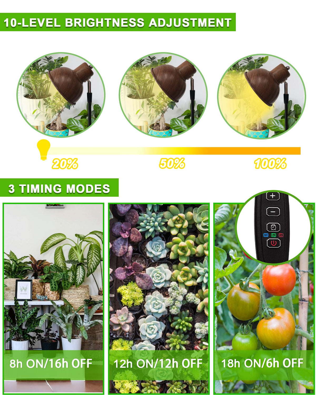 Yadoker 144 LEDs Full Spectrum Plant Grow Light for Indoor Plants,Height Adjustable, 6.3" Aluminum Housing,Automatic Timer with 8/12/16 Hours,10-Level Brightness,Black Plant Light with Base,2 Pack Father Jim Norris notebooks
