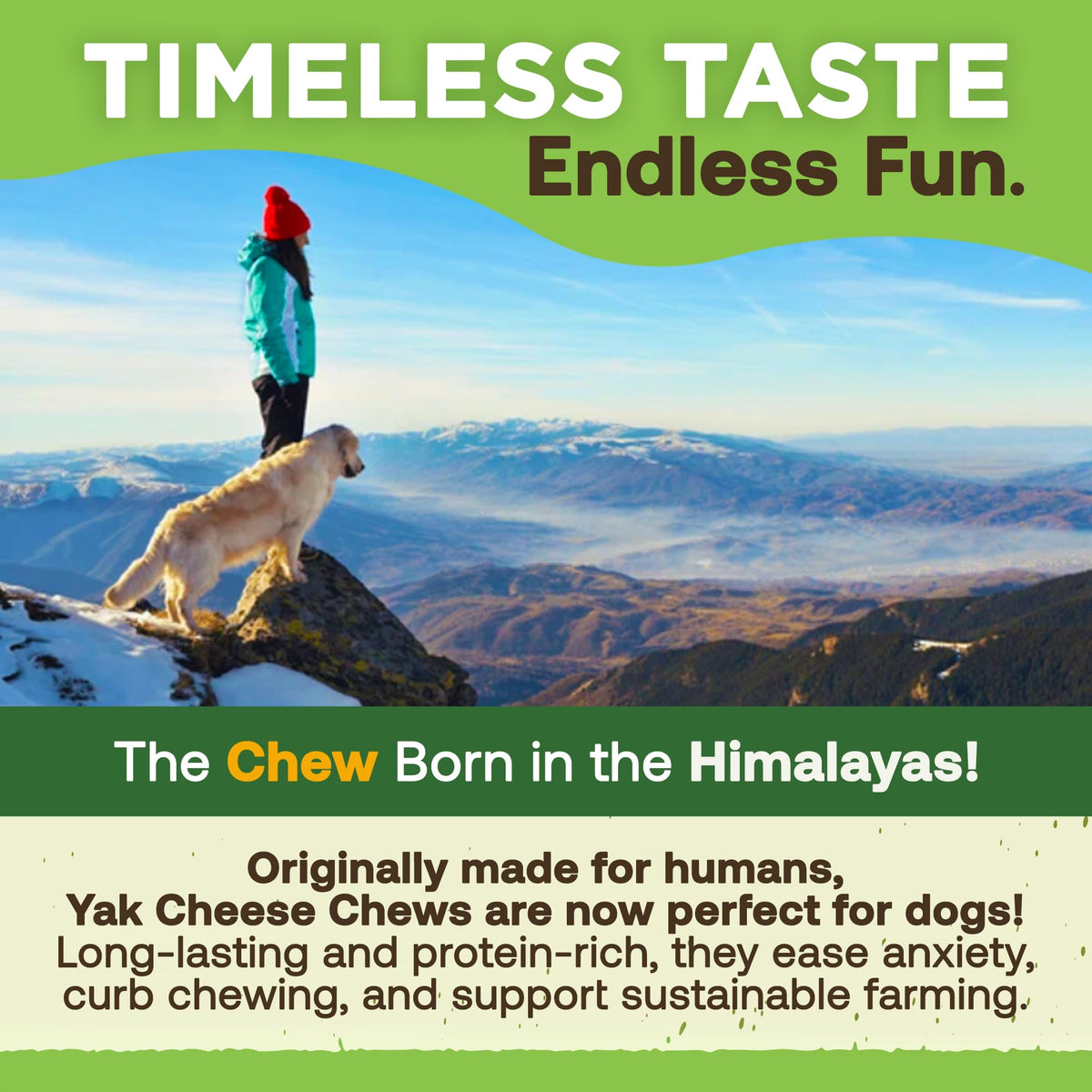 EcoKind Yak Cheese Himalayan Dog Chews, Yak Chews for Large Dogs, 4-5 Bones