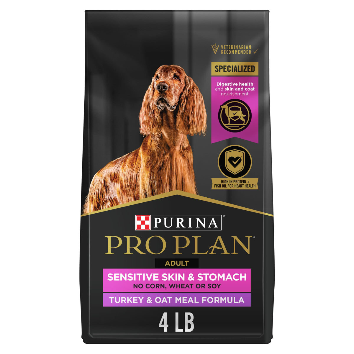 Purina Pro Plan Sensitive Skin & Stomach Dry Dog Food, Salmon, 16 lb Bag