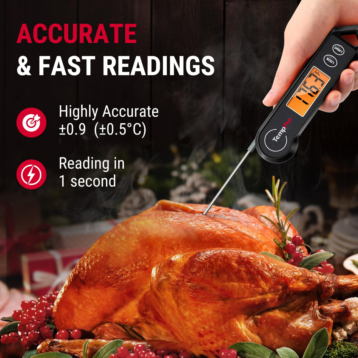 TempPro TempSwift 1 Sec Instant Read Meat Thermometer Digital Father Jim Norris notebooks
