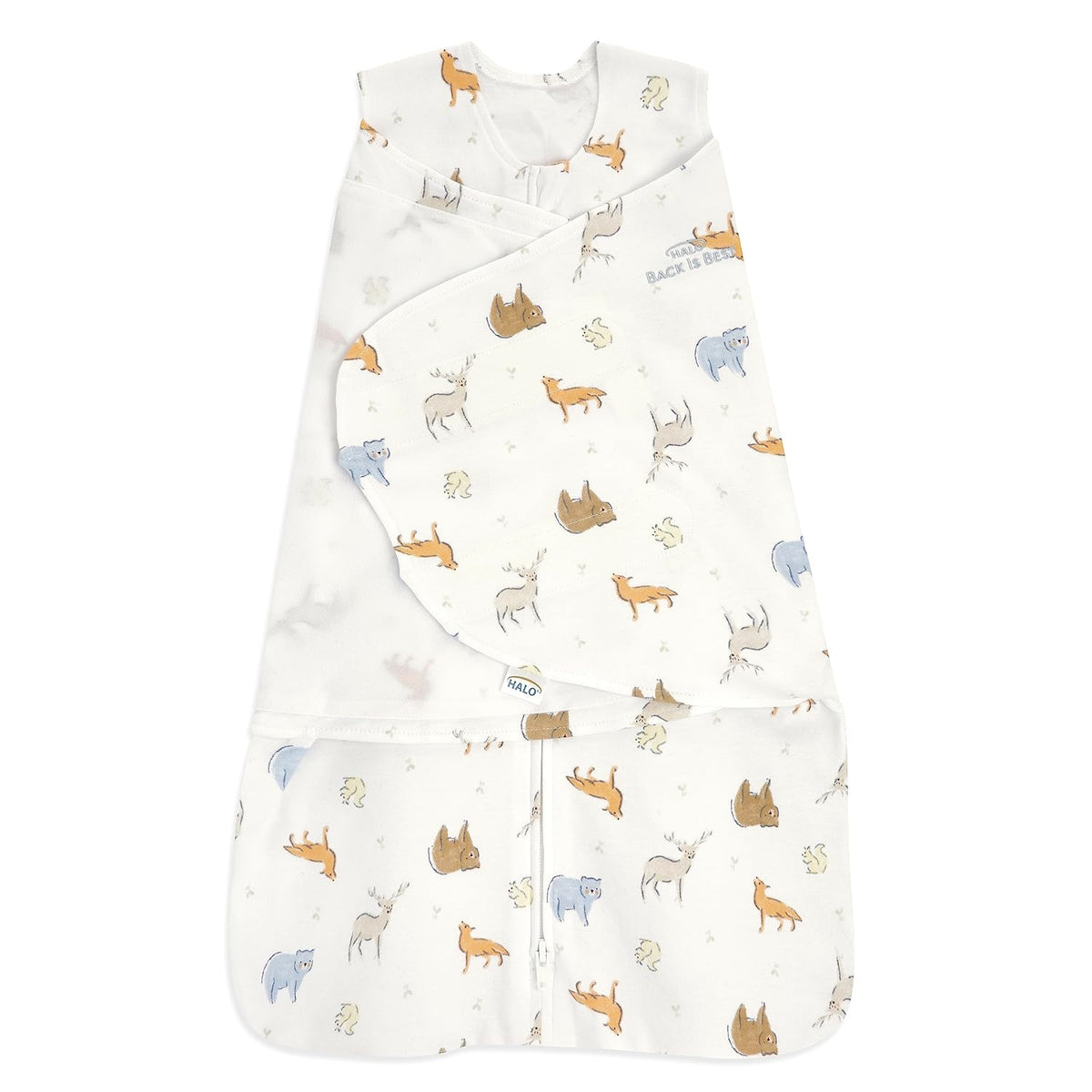 HALO SleepSack Swaddle | Cotton | 1.5 TOG | 68-75°F | 6-12 lbs |Baby Blue