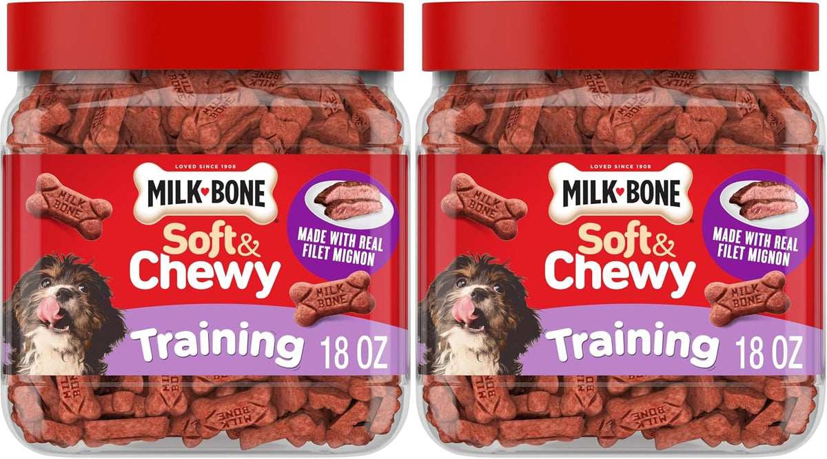 Milk-Bone Soft & Chewy Dog Treats, 25 Oz. Canister