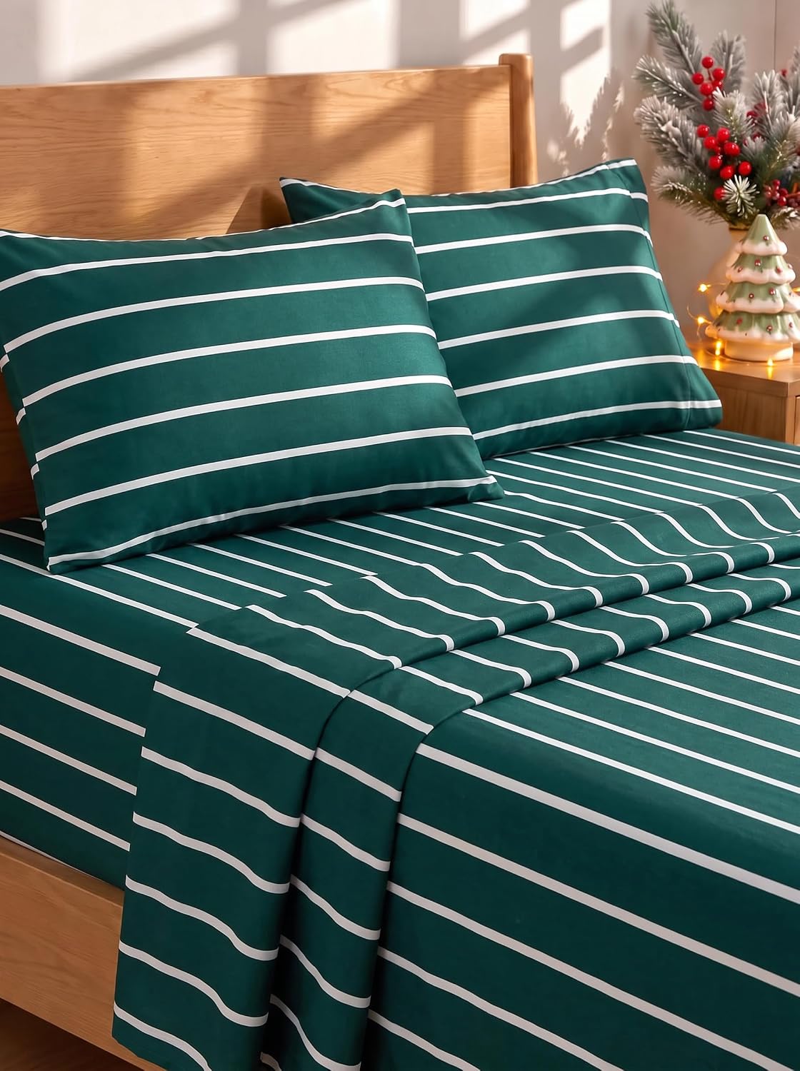 Queen Size 4 Piece Sheet Set - Breathable & Cooling Sheets - Dark Grey