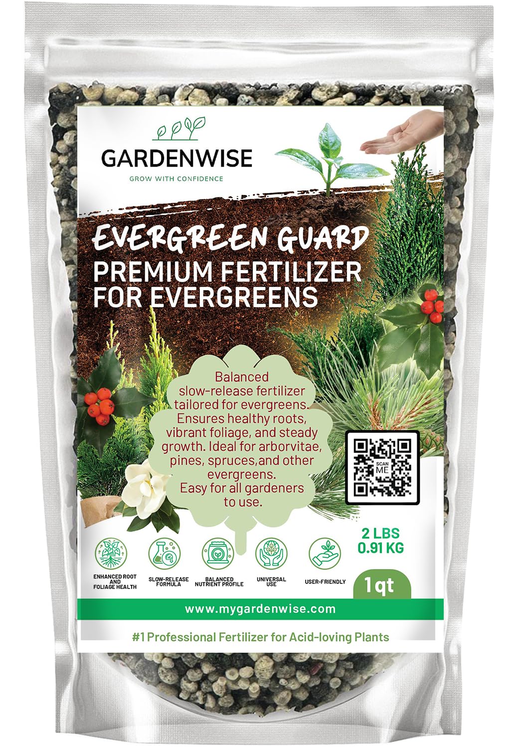 GARDENWISE 6-3-0 All-Purpose Professional Eco-Friendly Slow-Release Nitrogen Fertilizer with Iron & Calcium,Non-Burning, Enhances Soil Structure,for Indoor&Outdoor Plants,Vegetable Gardens (2 QUARTS) Father Jim Norris notebooks