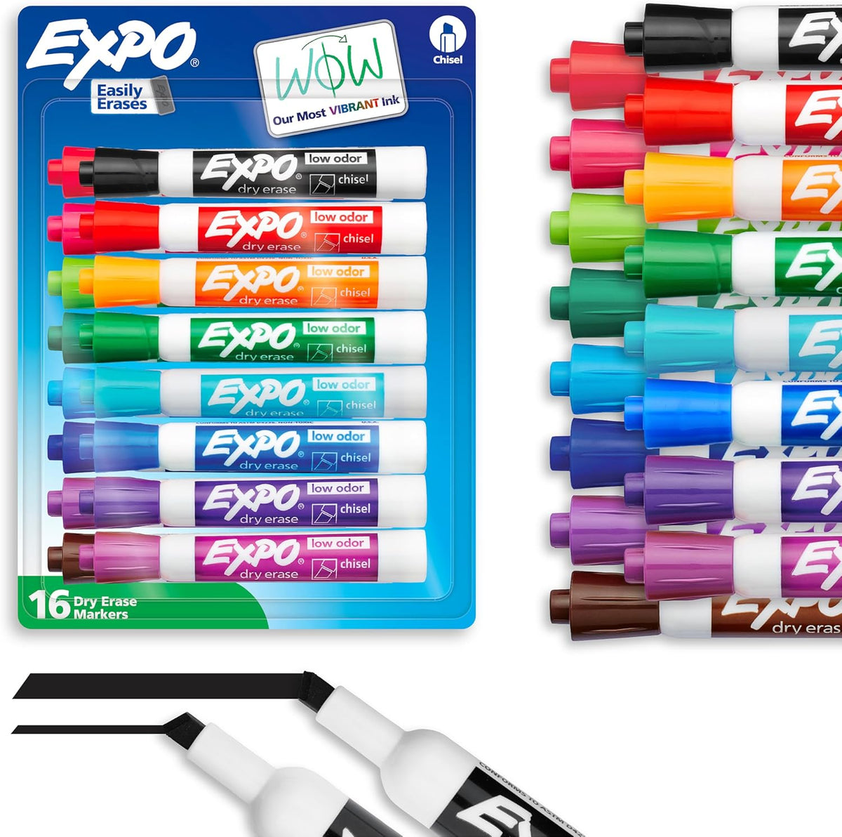 EXPO Dry Erase Markers, Low Odor Ink, Assorted Colors, Chisel Tip, 16 Count - Whiteboard, Calendar, Organization, Back to School, Teacher Supplies Father Jim Norris notebooks