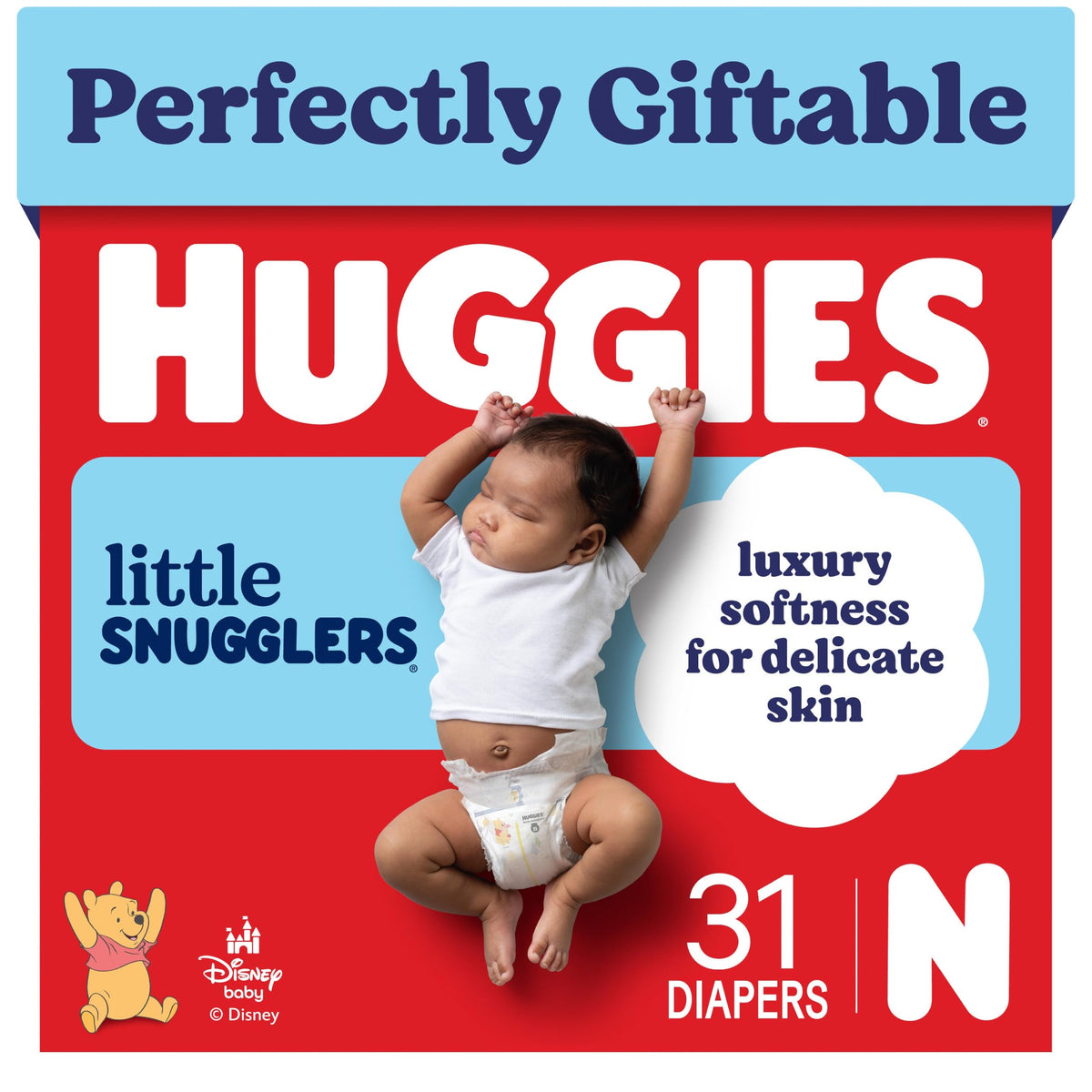 Huggies Little Snugglers Newborn Diapers, 144 Count