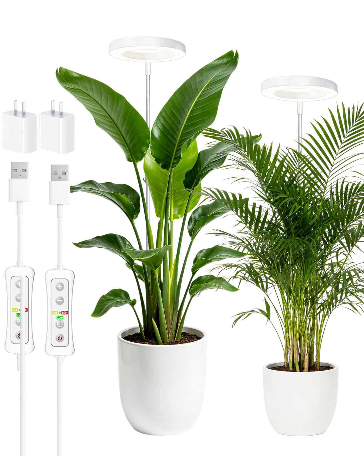 Yadoker 144 LEDs Full Spectrum Plant Grow Light for Indoor Plants,Height Adjustable, 6.3" Aluminum Housing,Automatic Timer with 8/12/16 Hours,10-Level Brightness,Black Plant Light with Base,2 Pack Father Jim Norris notebooks