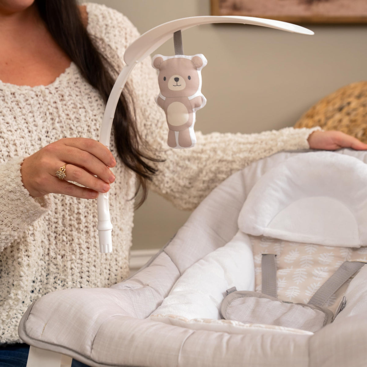 Ingenuity Keep Cozy 3-in-1 Grow with Me Vibrating Baby Bouncer, Seat & Infant to Toddler Rocker, Vibrations & -Toy Bar, 0-30 Months Up to 40 lbs (Weaver)