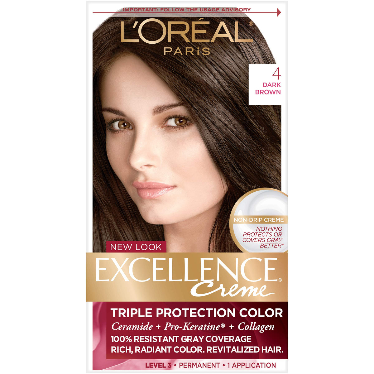 L'Oreal Paris Excellence Crème Hair Color, 4AR Dark Chocolate Brown Father Jim Norris notebooks