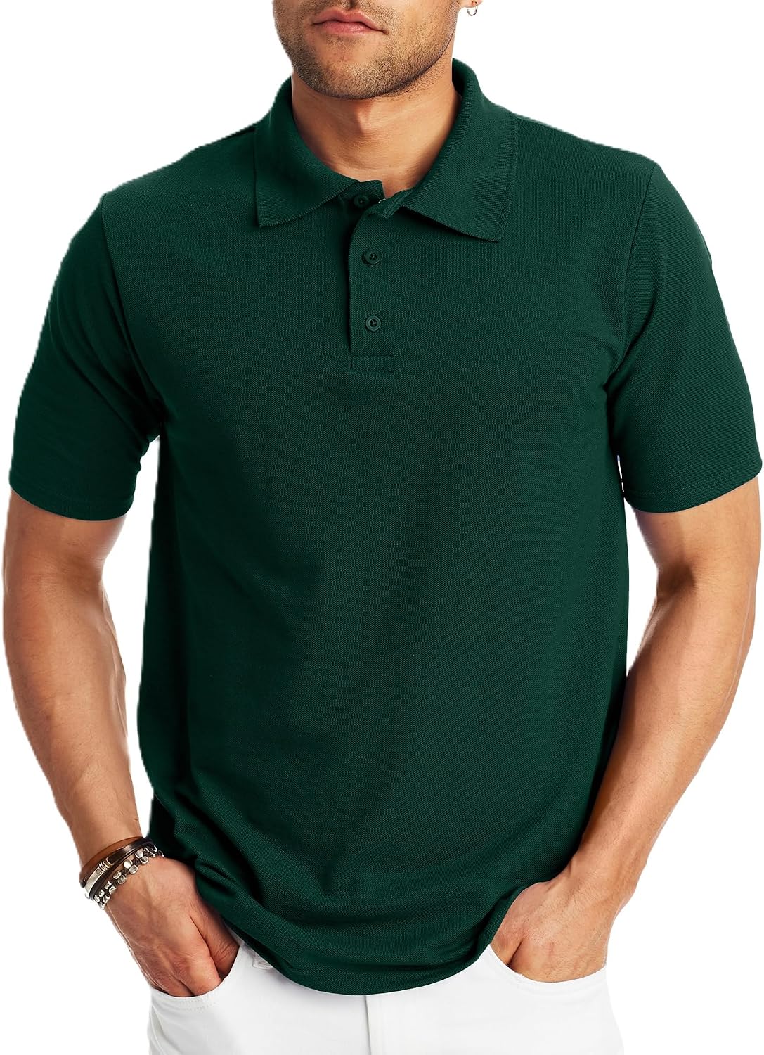 Hanes Men’s X-Temp Short Sleeve Polo Shirt, Midweight Men's Shirt