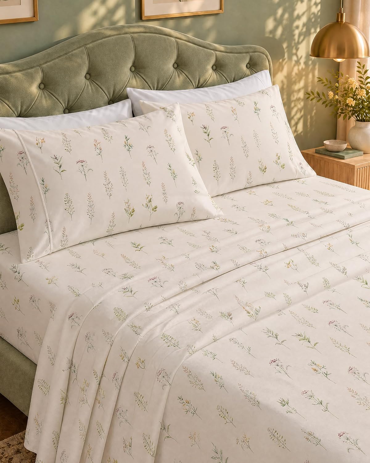 Queen Sheets Set, 4 Pieces 16" Deep Pocket Hotel Luxury Bed Sheets, Grey