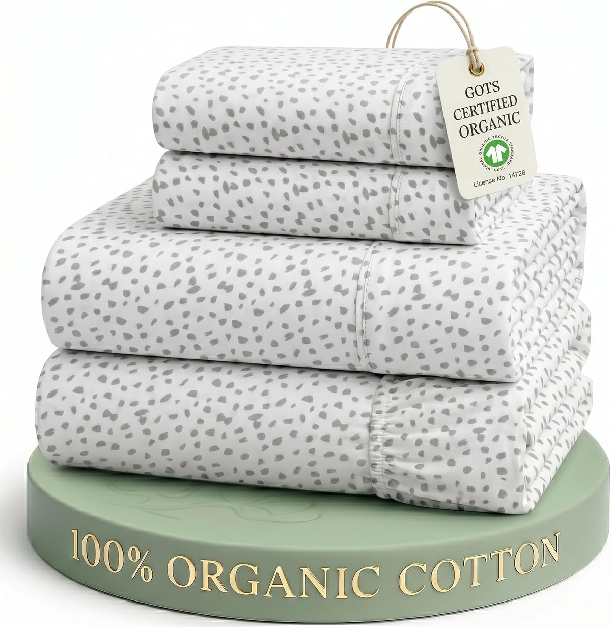 LANE LINEN California King Sheets 100% Organic Cotton 4pc Percale - White