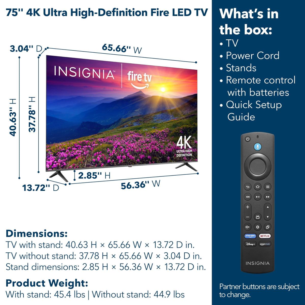 Insignia 65" Class F50 Series LED 4K UHD Smart Fire TV, Voice Remote with Alexa, Stream Live TV Without Cable Father Jim Norris notebooks