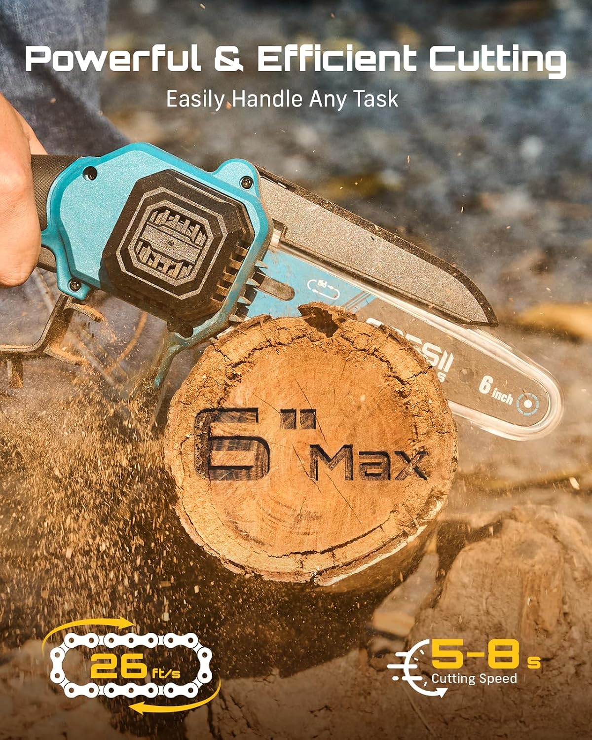 SEESII Flagship 8-Inch Cordless Mini Chainsaw, Upgraded Brushless Motor Father Jim Norris notebooks