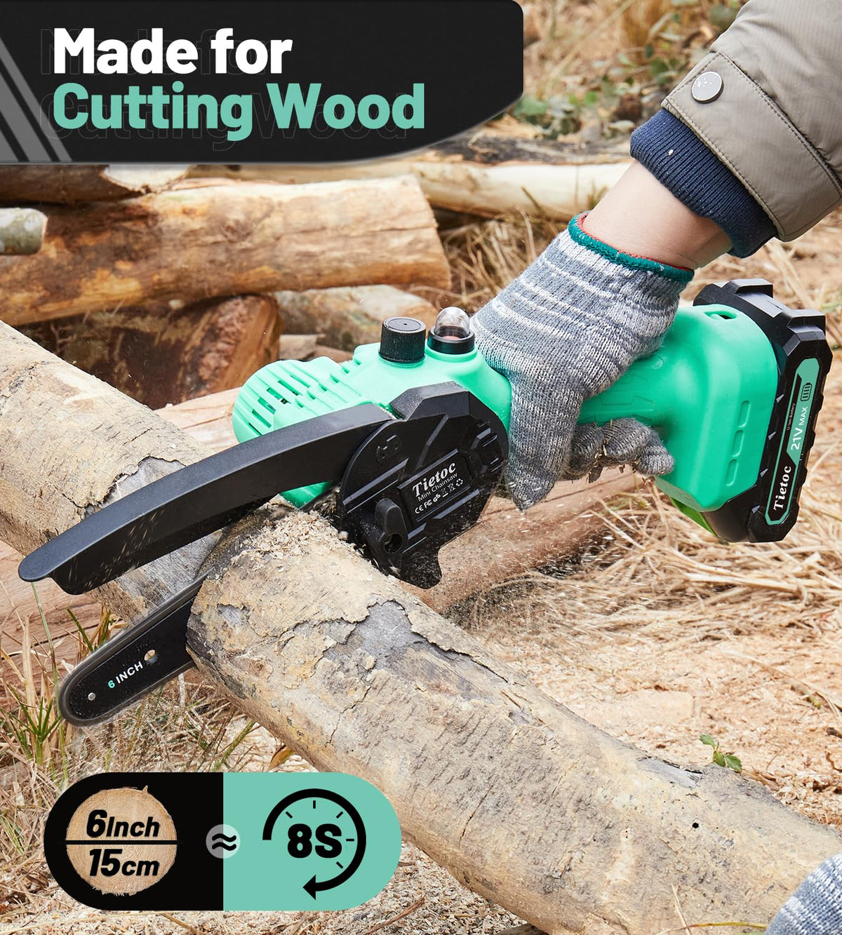 TIETOC 2-in-1 Brushless Pole Saw for Tree Trimming – 8" Mini Electric Chainsaw with 2×4000mAh Batteries, Auto Oiling, Tool-Free Adjustment,Cordless Battery Powered Saw for Home Garden Branch Cutting Father Jim Norris notebooks