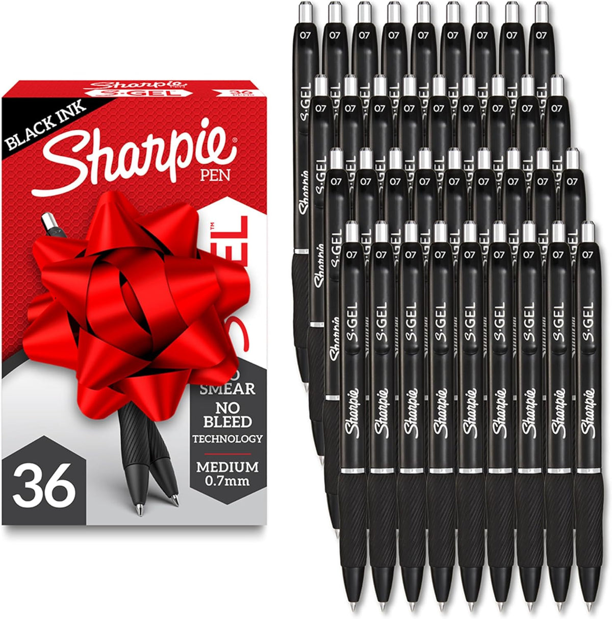 Sharpie S-Gel Gel Pens, Black Barrel, Medium Point (0.7mm), Black Gel Ink, 12 Count - Home, Office, School, Journaling, Writing, Note-Taking, Teacher Supplies Father Jim Norris notebooks