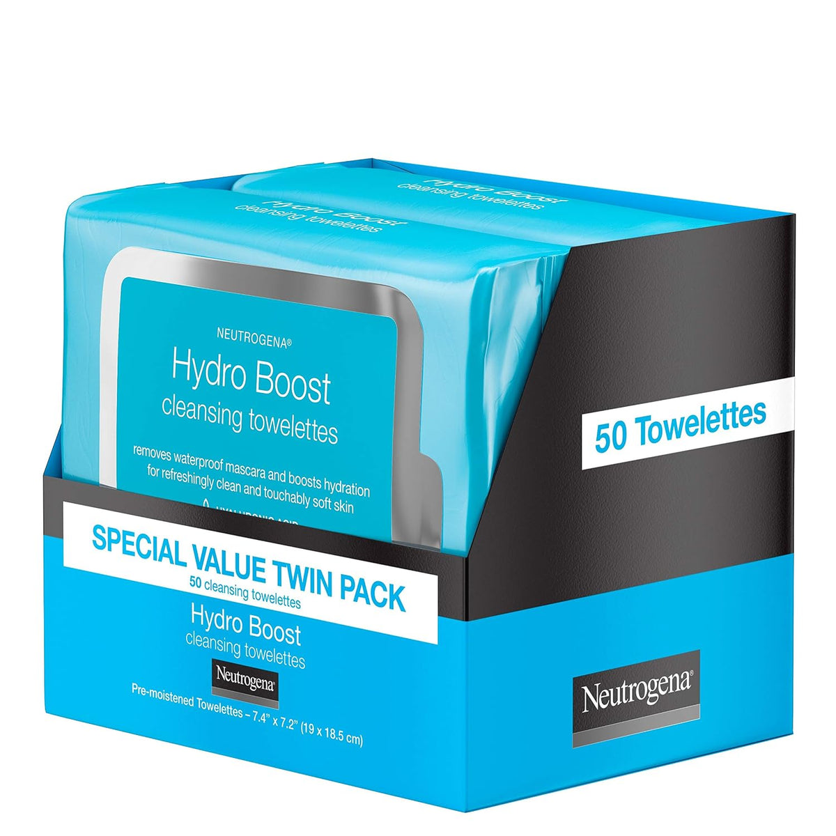 Neutrogena Hydro Boost Cleansing Wipes Makeup Remover,
