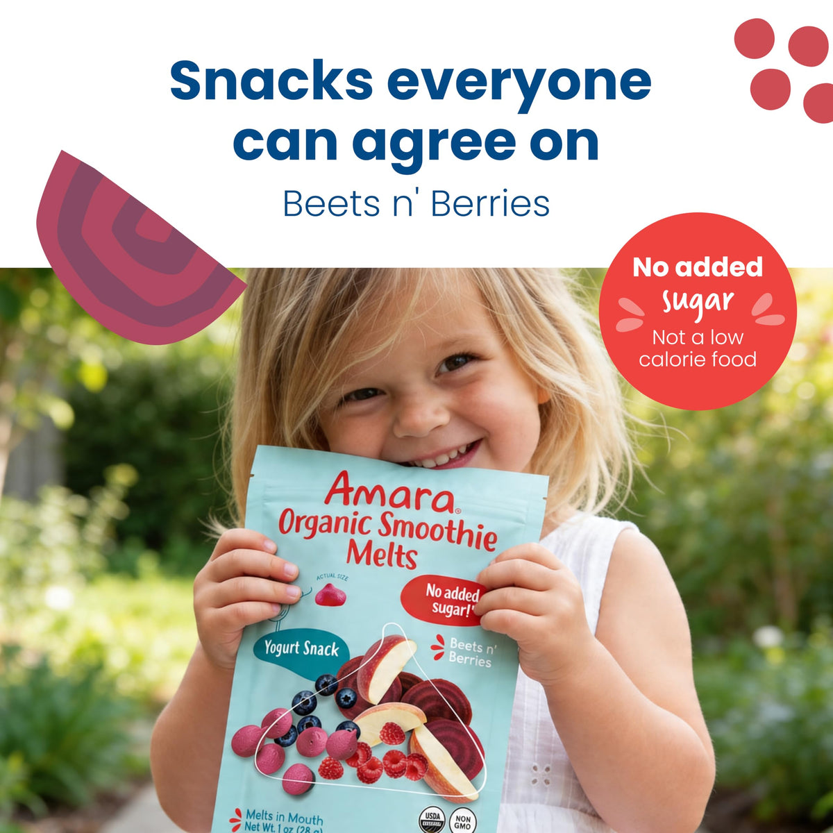 Amara Smoothie Melts - Best Sellers Variety Pack - Baby Snacks Made With Fruits and Vegetables - Healthy Toddler Snacks For Your Kids Lunch Box - Organic Plant Based Yogurt Melts - 6 Packs