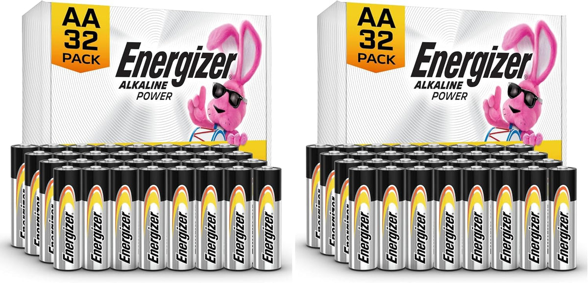 Energizer AA Batteries Alkaline Power, 32 Count Alkaline Double A Battery Pack