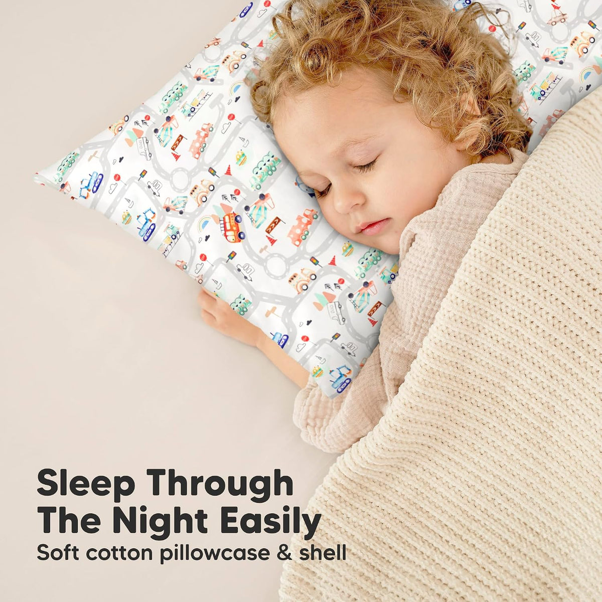 Toddler Pillow with Pillowcase, 13x18 My Little Dreamy Pillow (ABC Land)