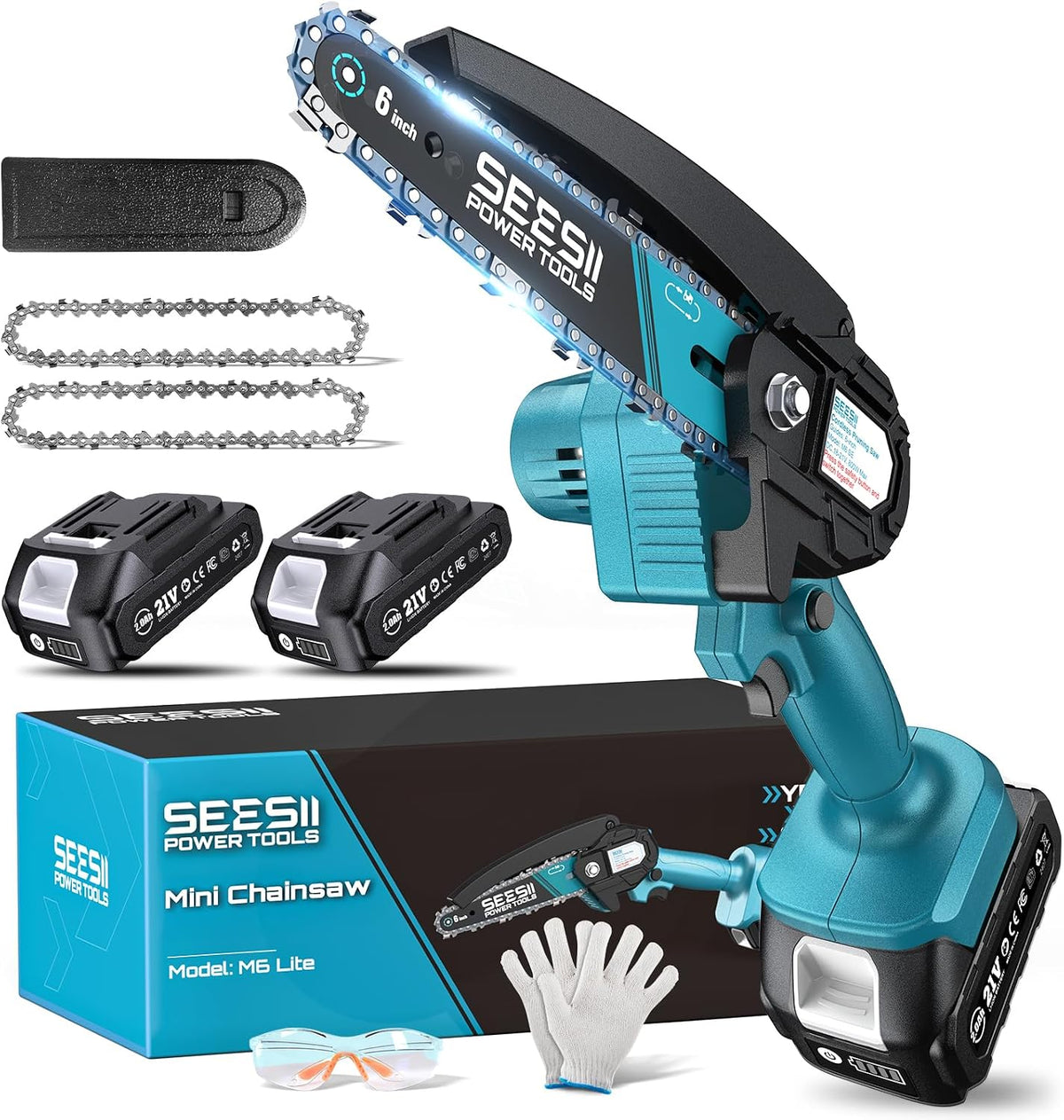 SEESII Flagship 8-Inch Cordless Mini Chainsaw, Upgraded Brushless Motor Father Jim Norris notebooks