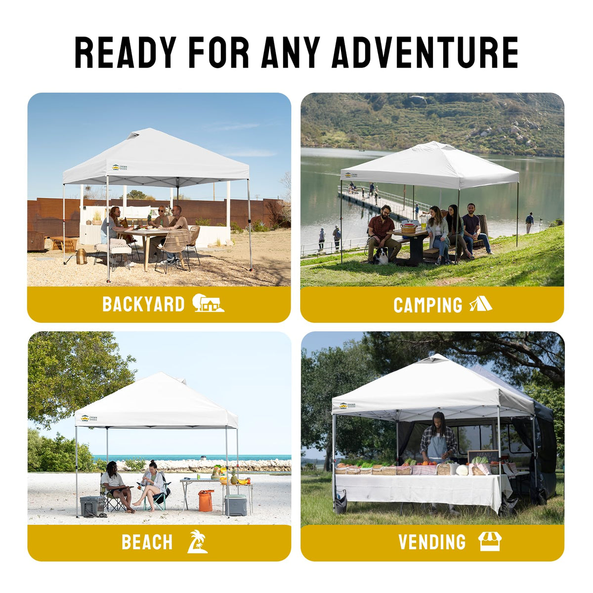 CROWN SHADES 10x10 Pop Up Canopy Tent with One Push Setup, Blue Father Jim Norris notebooks