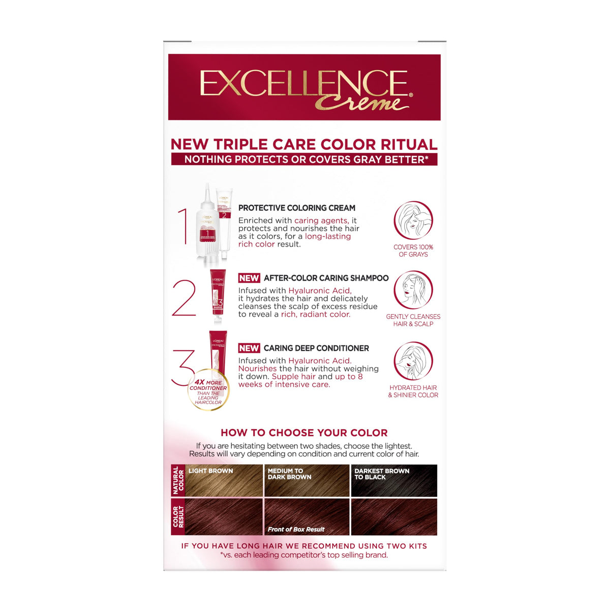 L'Oreal Paris Excellence Crème Hair Color, 4AR Dark Chocolate Brown Father Jim Norris notebooks