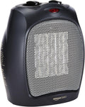 Amazon Basics Ceramic Space Heater, Portable Indoor Heating Solution, With Overheat and Tip-Over Protection,