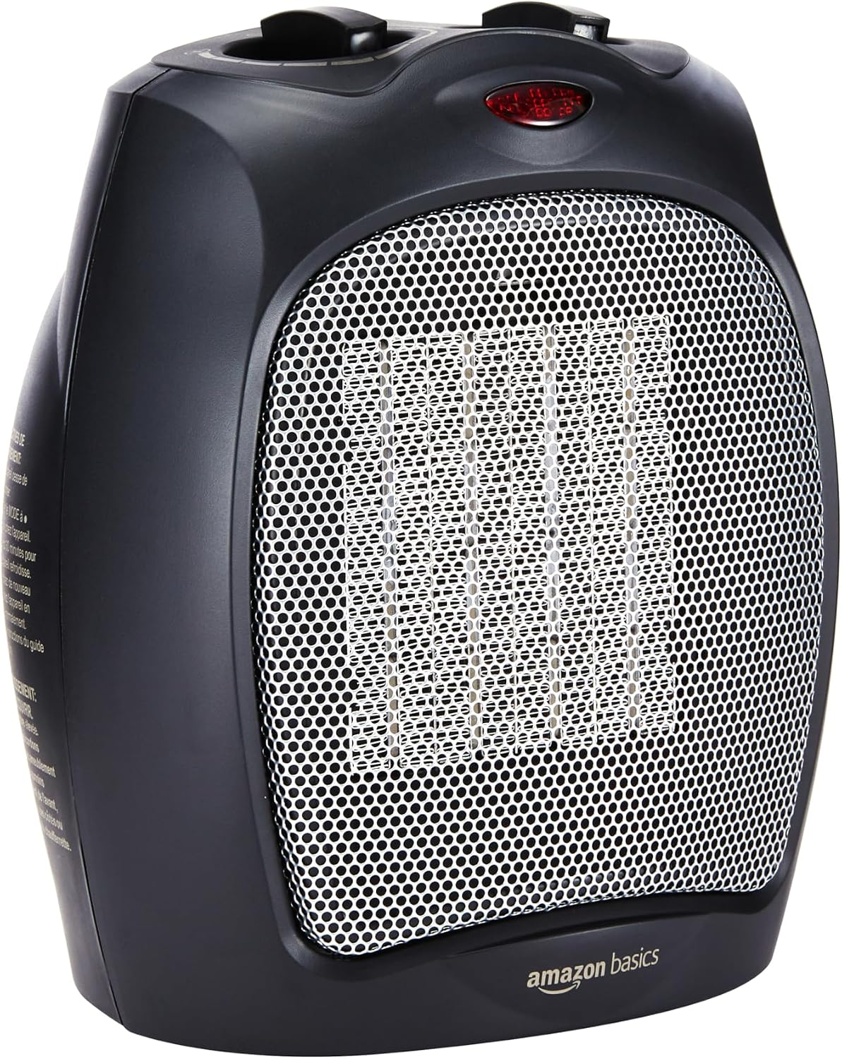 Amazon Basics Ceramic Space Heater, Portable Indoor Heating Solution, With Overheat and Tip-Over Protection,