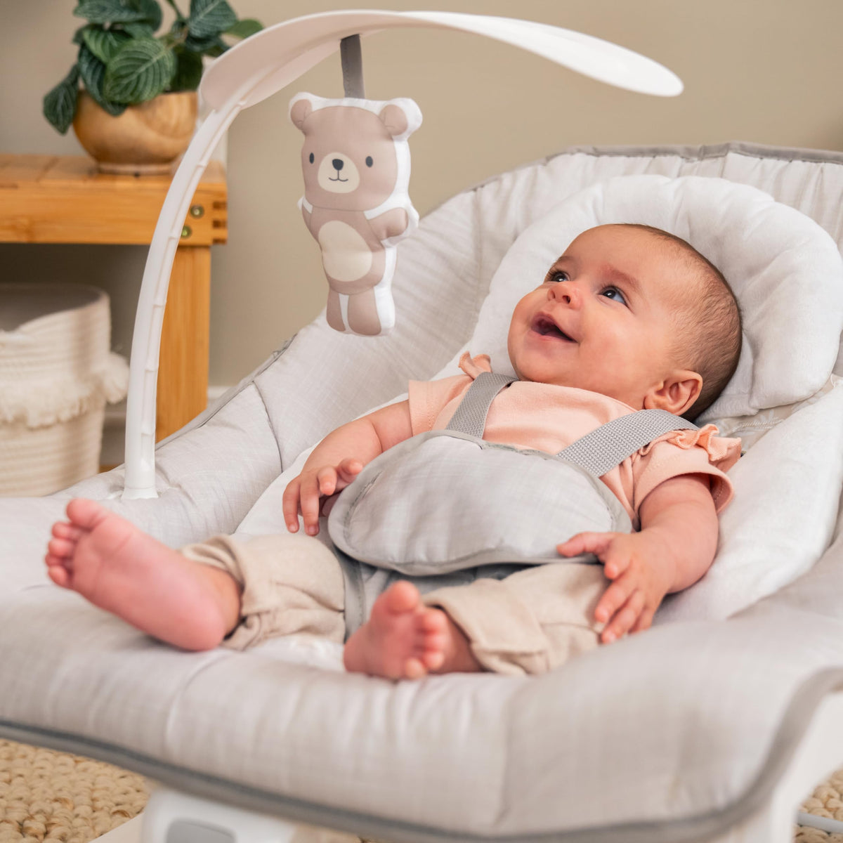 Ingenuity Keep Cozy 3-in-1 Grow with Me Vibrating Baby Bouncer, Seat & Infant to Toddler Rocker, Vibrations & -Toy Bar, 0-30 Months Up to 40 lbs (Weaver)
